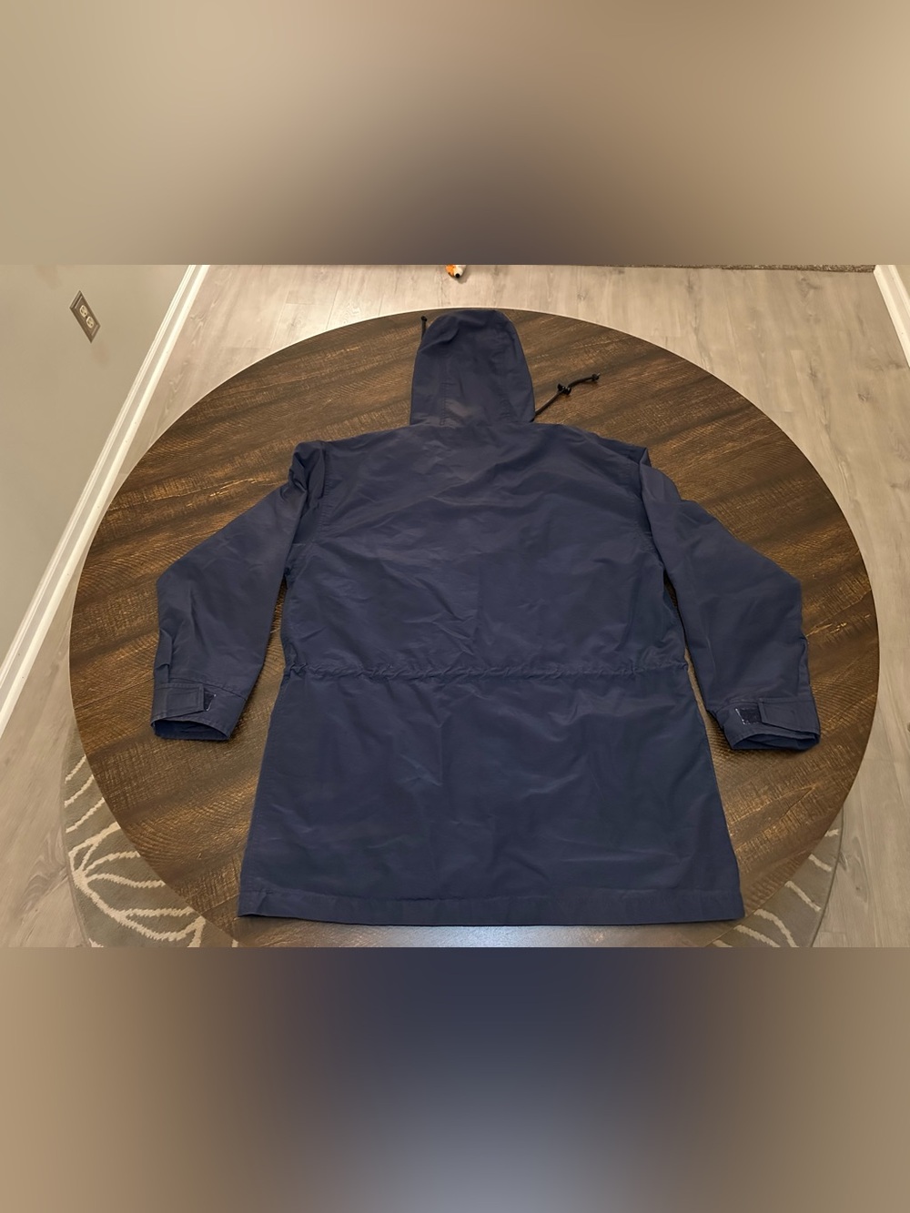 VTG Woolrich Men's Nylon Solid Blue Coat Full Zip Jacket-Large - Picture 13 of 14